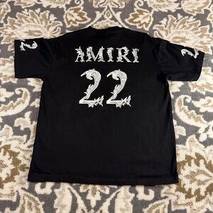Men’s Amiri MA Baroque 22 Logo Black Tee Size Large